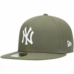 Men's New York Yankees New Era Olive White Logo 59FIFTY Fitted Hat