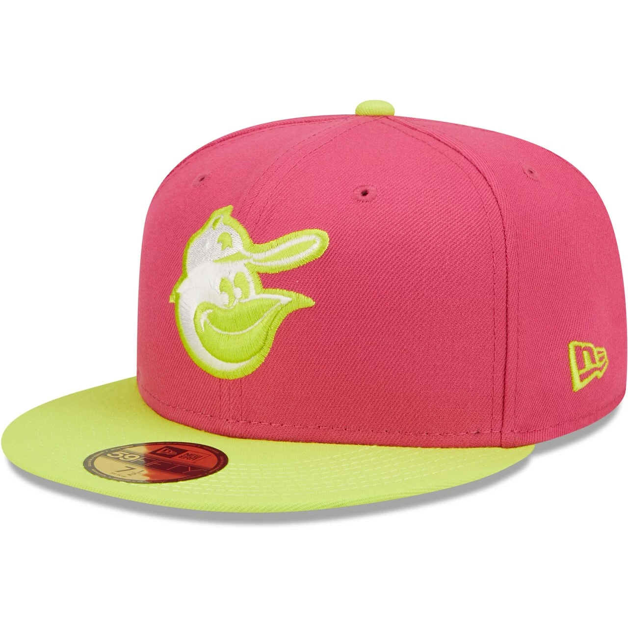 Men's Baltimore Orioles New Era Pink 1983 World Series Champions Beetroot Cyber 59FIFTY Fitted Hat - Image 3