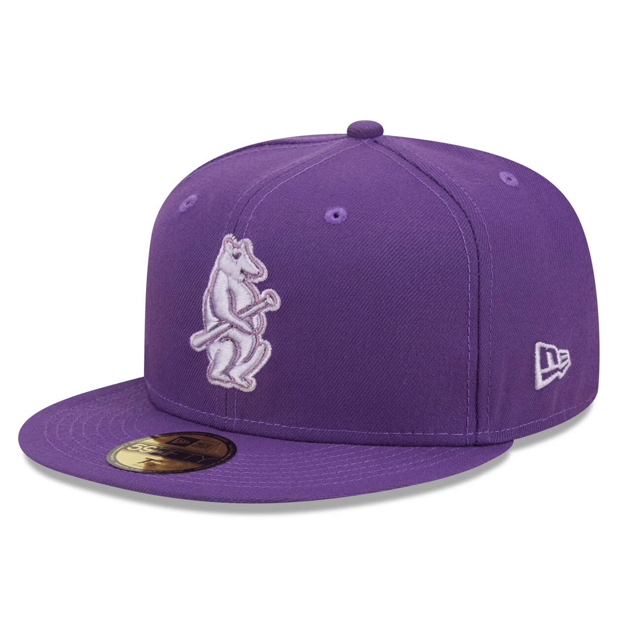 Men's Chicago Cubs New Era Purple Lavender Undervisor 59FIFTY Fitted Hat - Image 3