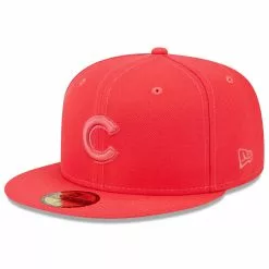 Men's Chicago Cubs New Era Red 2023 Spring Color Basic 59FIFTY Fitted Hat