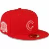 Men's Chicago Cubs New Era Red Sidepatch 59FIFTY Fitted Hat