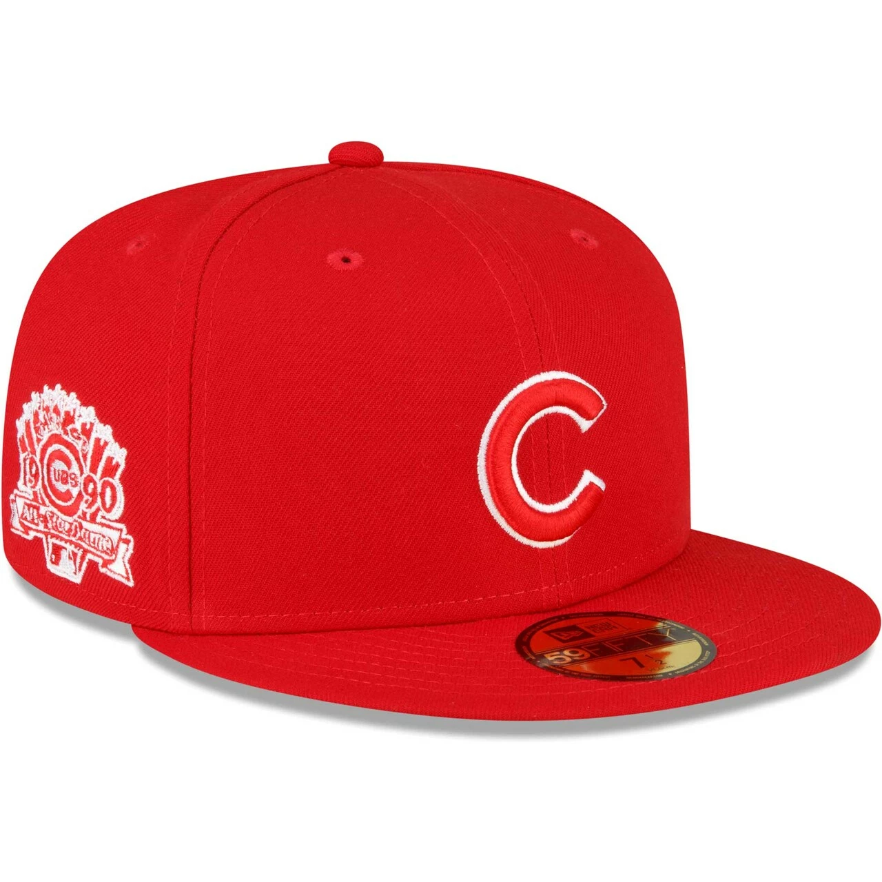 Men's Chicago Cubs New Era Red Sidepatch 59FIFTY Fitted Hat