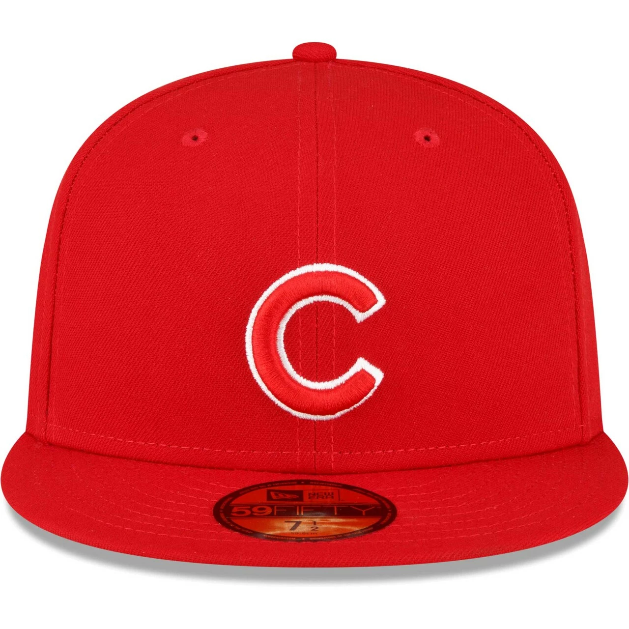 Men's Chicago Cubs New Era Red Sidepatch 59FIFTY Fitted Hat - Image 2