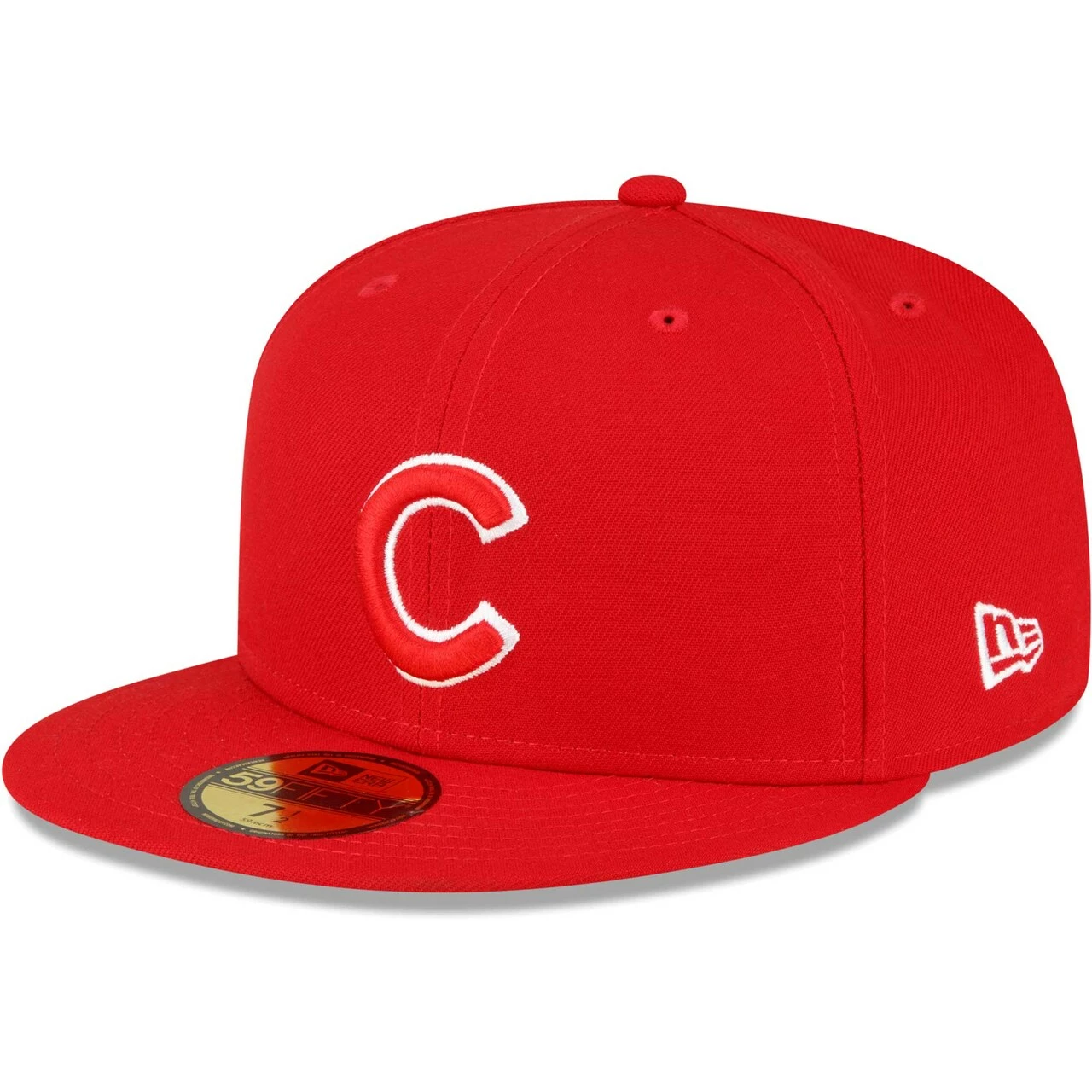 Men's Chicago Cubs New Era Red Sidepatch 59FIFTY Fitted Hat - Image 3