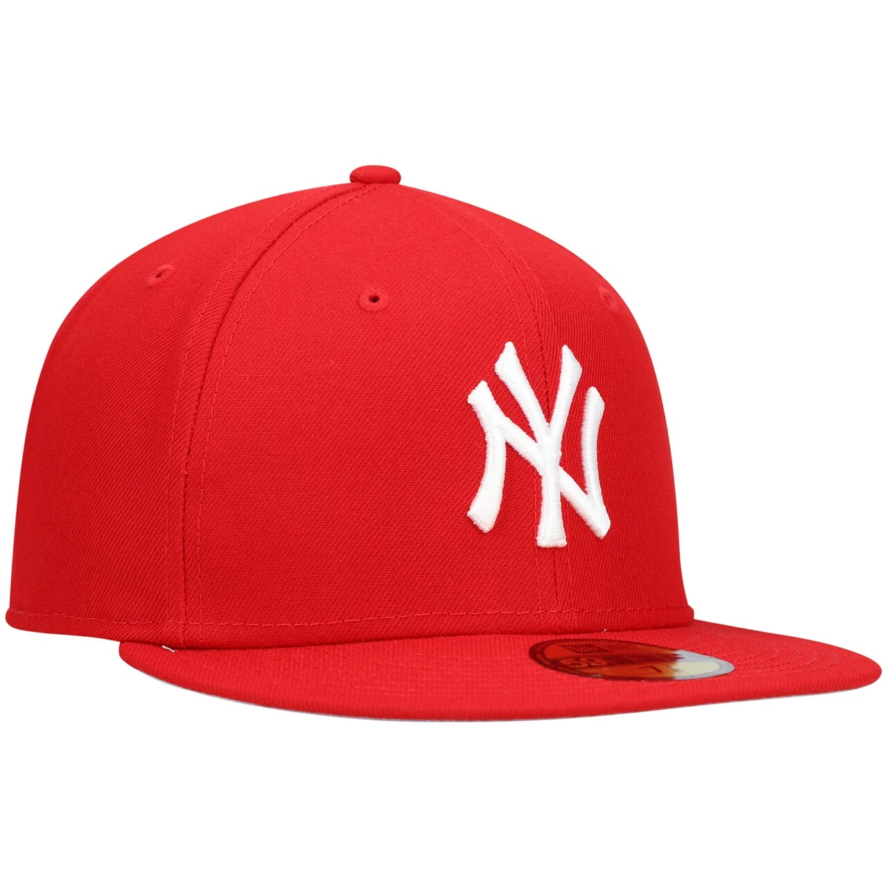 Men's New York Yankees New Era Red White Logo 59FIFTY Fitted Hat - Image 3