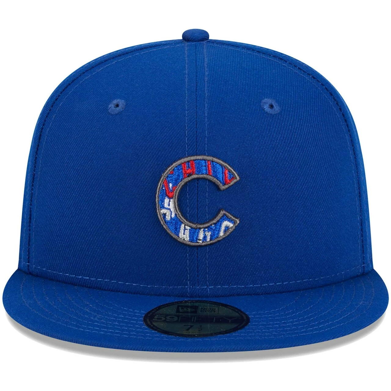Men's Chicago Cubs New Era Royal Script Fill 59FIFTY Fitted Hat - Image 2