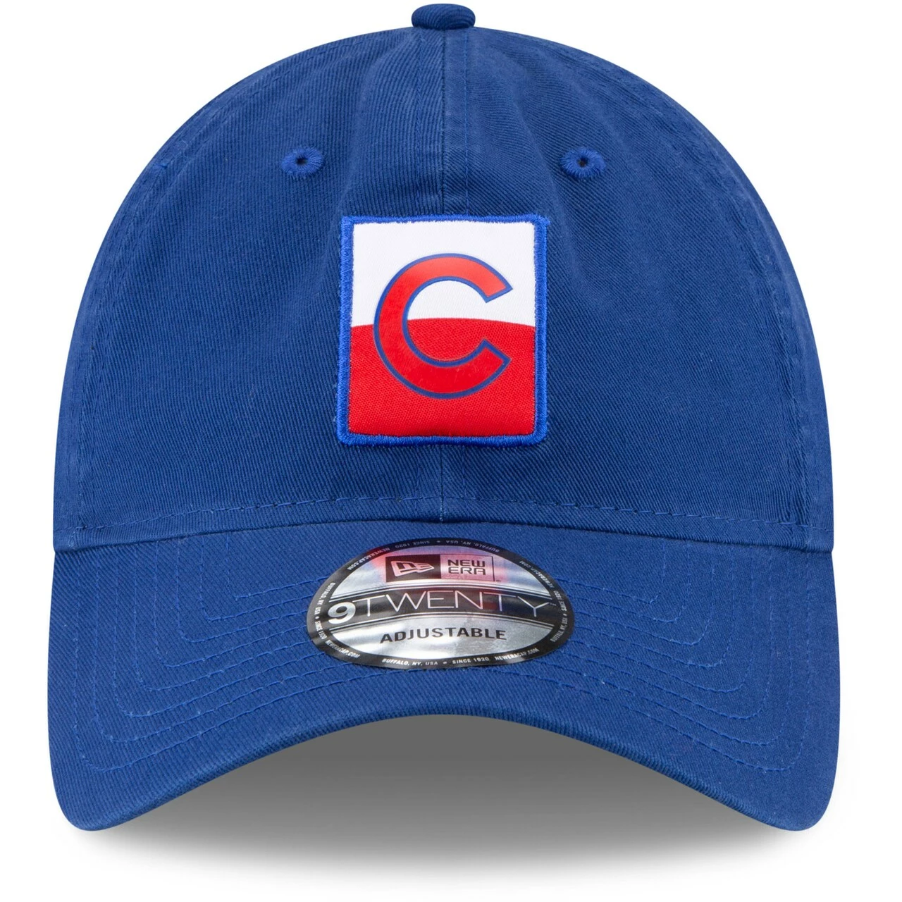 Men's Chicago Cubs New Era Royal Split Logo 9TWENTY Adjustable Hat - Image 2
