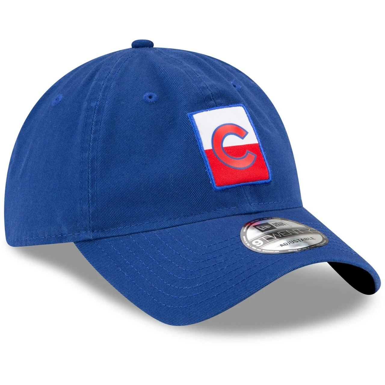 Men's Chicago Cubs New Era Royal Split Logo 9TWENTY Adjustable Hat - Image 3