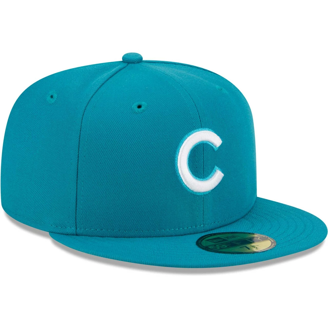 Men's Chicago Cubs New Era Turquoise 59FIFTY Fitted Hat - Image 3