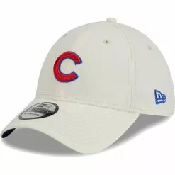 Men's Chicago Cubs New Era White Chrome Team Classic 39THIRTY Flex Hat