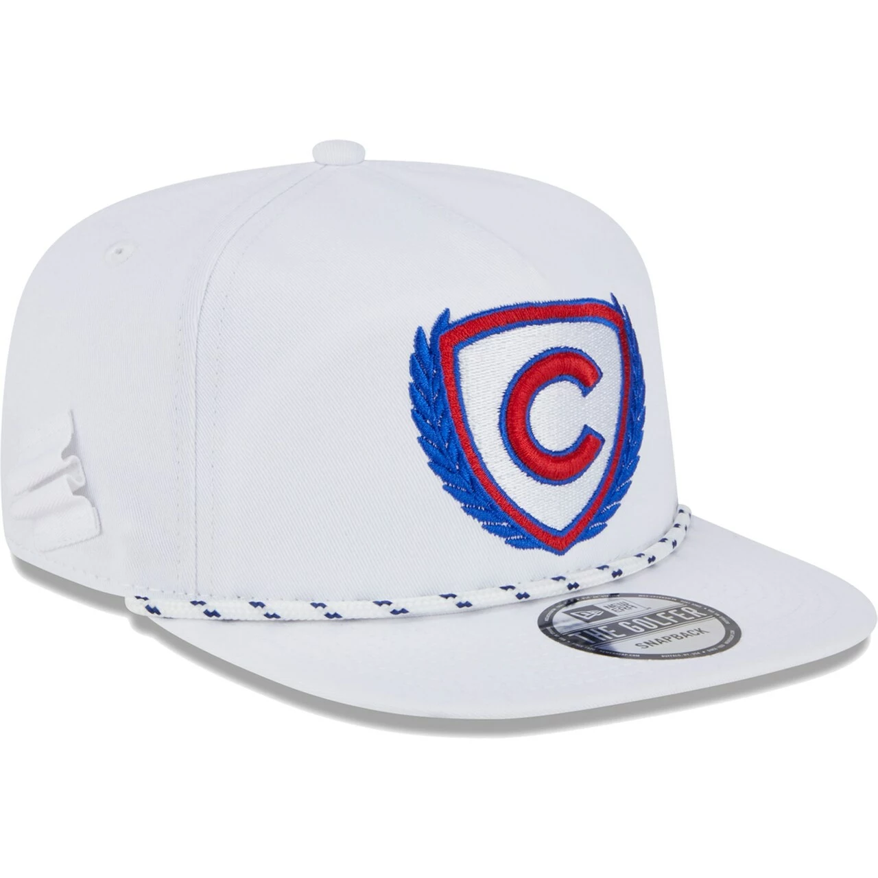 Men's Chicago Cubs New Era White Golfer Tee 9FIFTY Snapback Hat