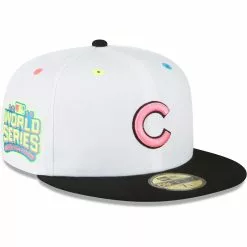 Men's Chicago Cubs New Era White Neon Eye 59FIFTY Fitted Hat