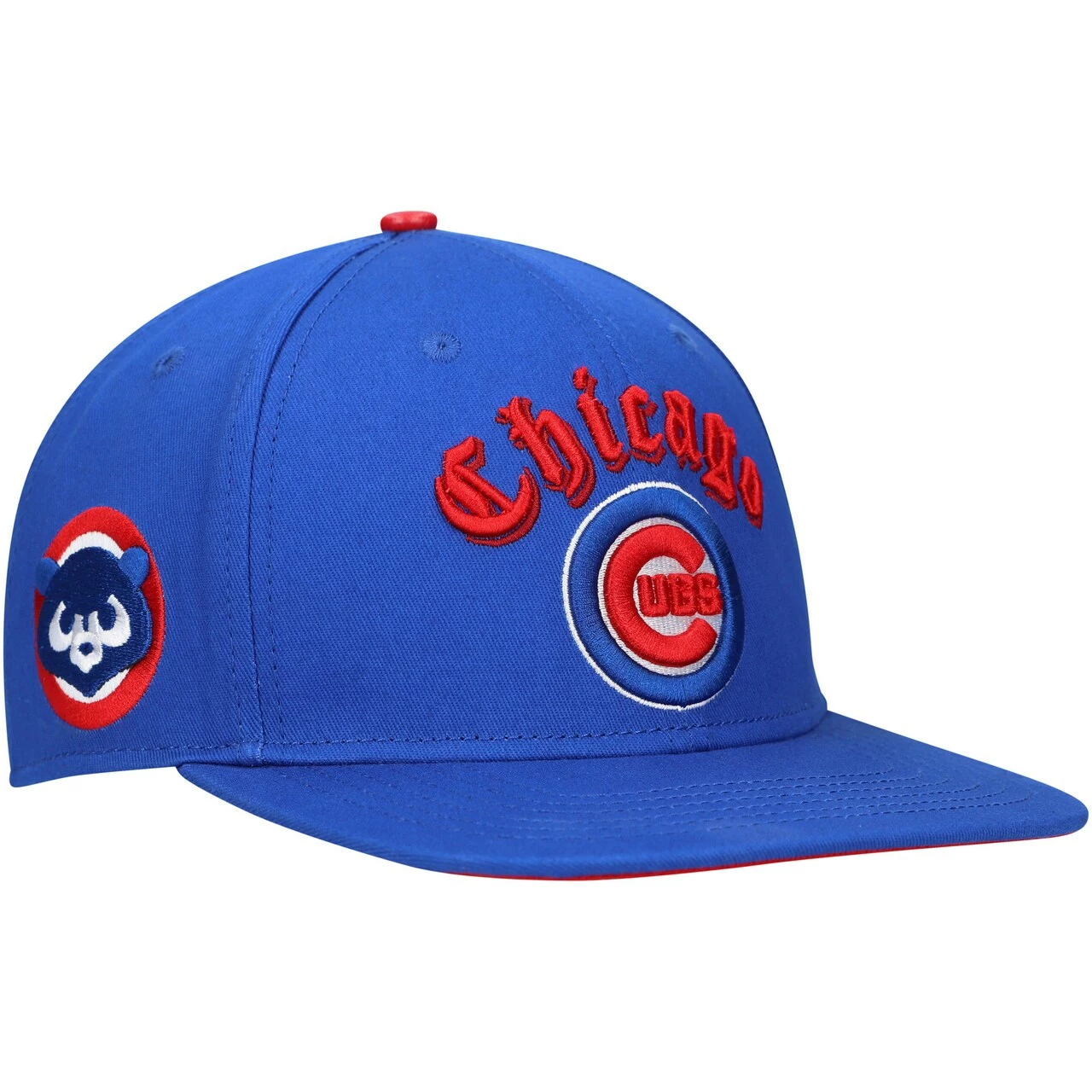Men's Chicago Cubs Pro Standard Royal Old English Snapback Hat - Image 3