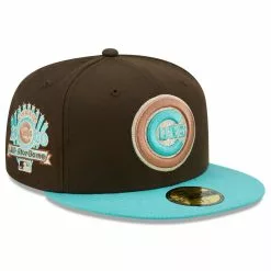 Men's Chicago Cubs New Era Brown/Mint Walnut Mint 59FIFTY Fitted Hat