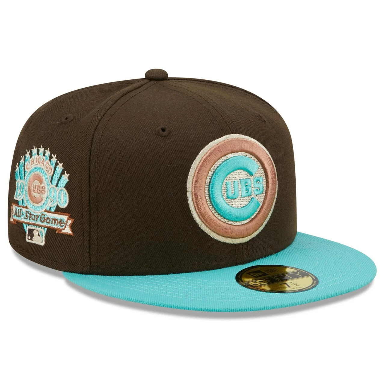 Men's Chicago Cubs New Era Brown/Mint Walnut Mint 59FIFTY Fitted Hat