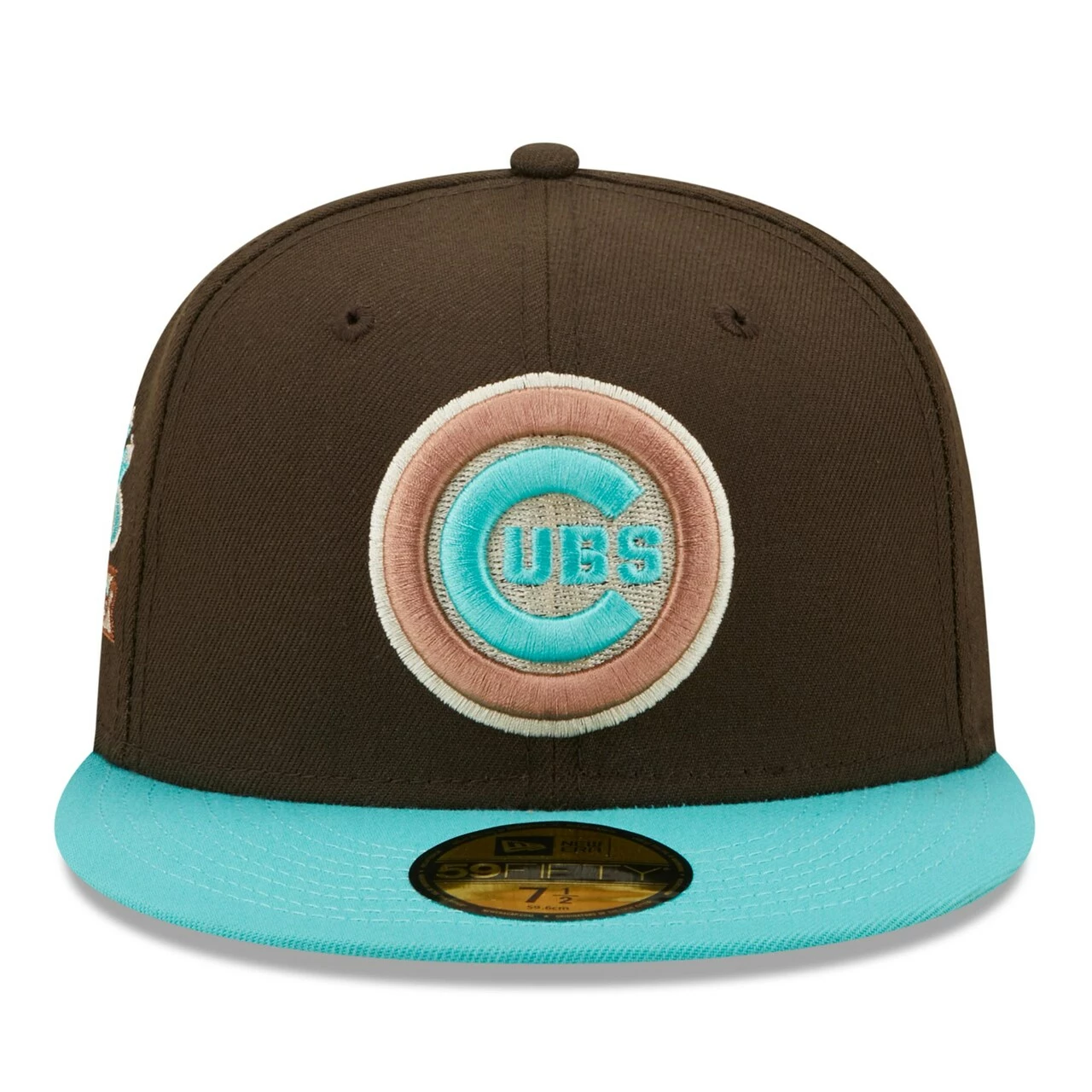 Men's Chicago Cubs New Era Brown/Mint Walnut Mint 59FIFTY Fitted Hat - Image 2