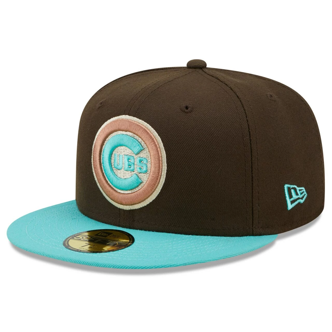 Men's Chicago Cubs New Era Brown/Mint Walnut Mint 59FIFTY Fitted Hat - Image 3