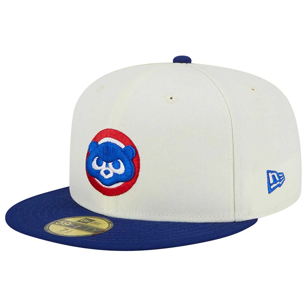 Men's Chicago Cubs New Era Stone/Navy Retro 59FIFTY Fitted Hat - Image 3