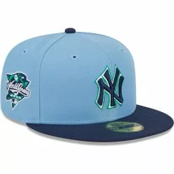 Men's New York Yankees New Era Light Blue/Navy Green Undervisor 59FIFTY Fitted Hat