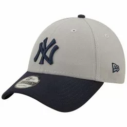 Men's New York Yankees New Era Gray/Navy League 9FORTY Adjustable Hat