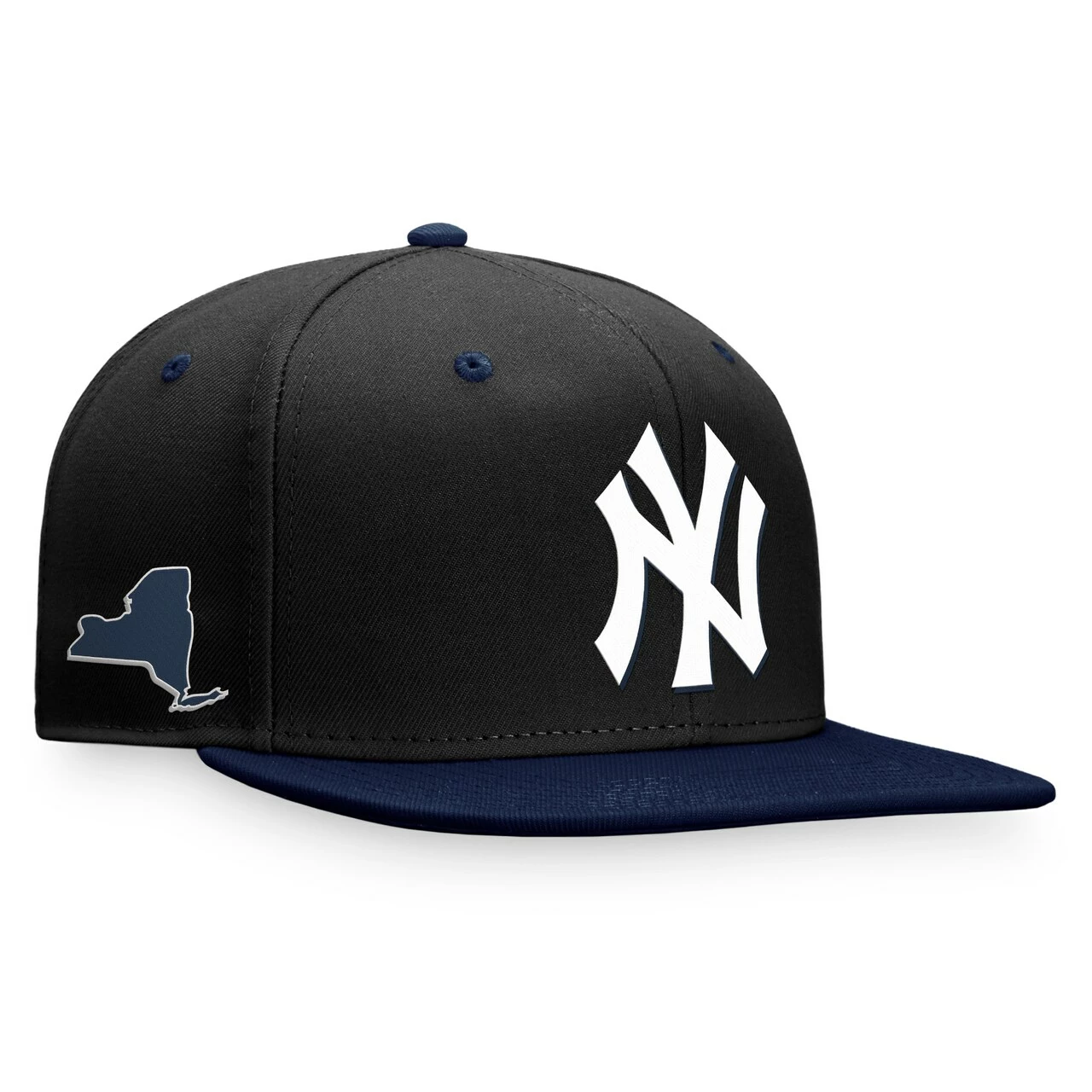 Men's New York Yankees Fanatics Branded Black/Navy State Side Two-Tone Snapback Hat