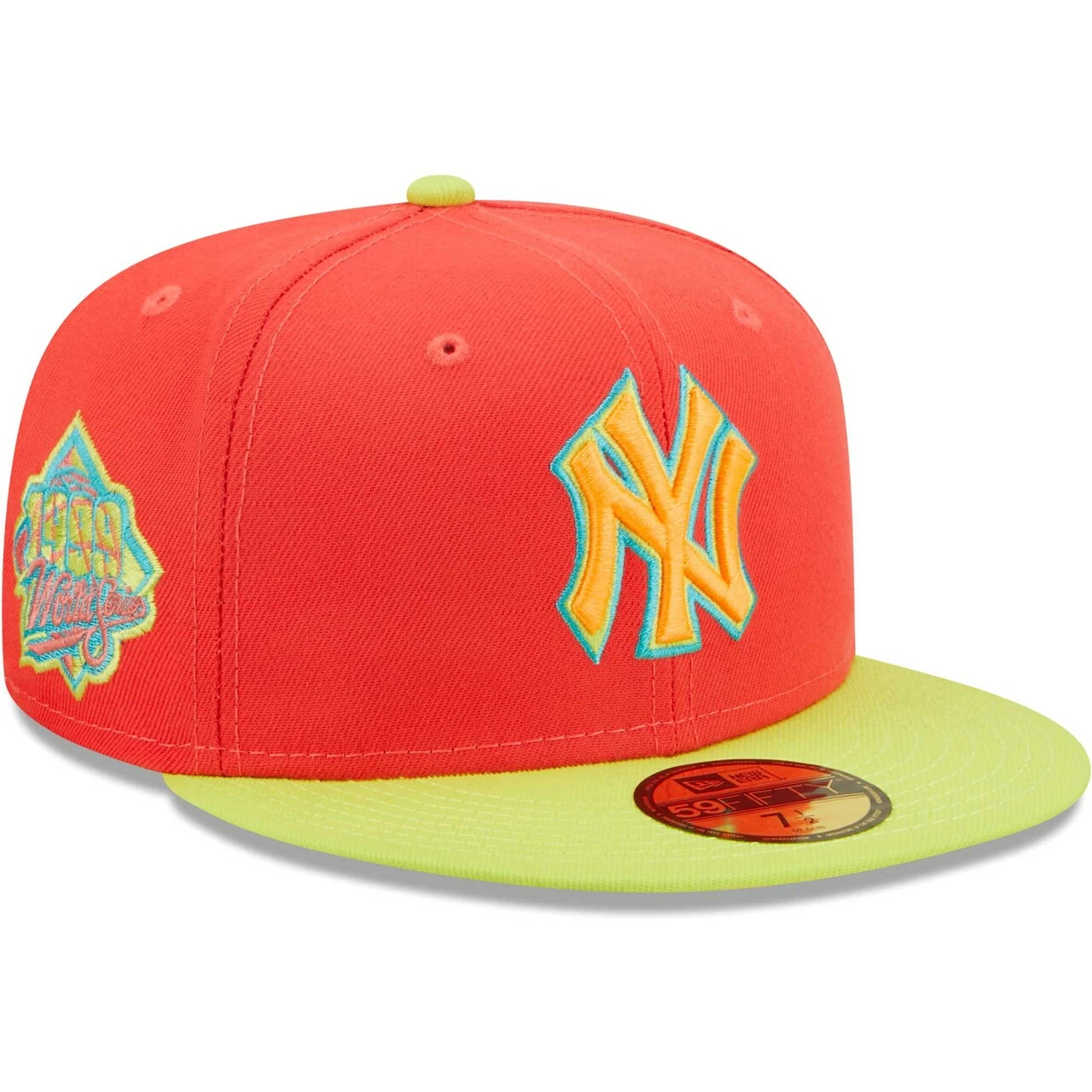 Men's New York Yankees New Era Red/Neon Green Lava Highlighter Combo 59FIFTY Fitted Hat