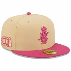 Men's Chicago Cubs New Era Orange/Pink West Side Grounds Mango Passion 59FIFTY Fitted Hat