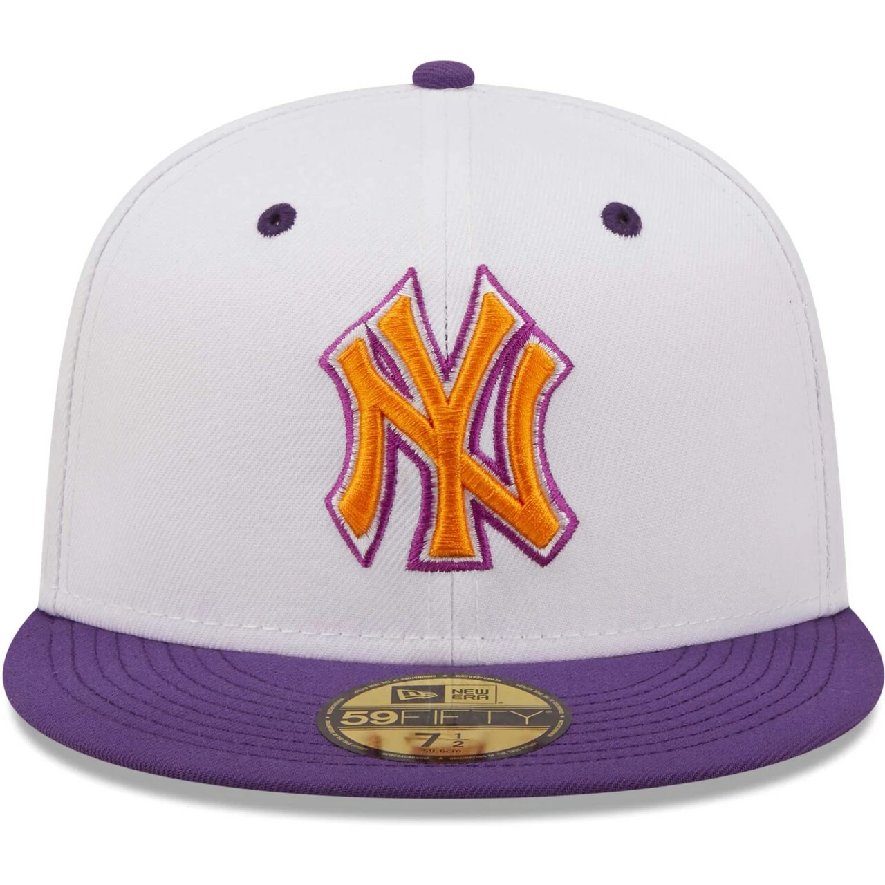 Men's New York Yankees New Era White/Purple 2000 World Series Grape Lolli 59FIFTY Fitted Hat - Image 2