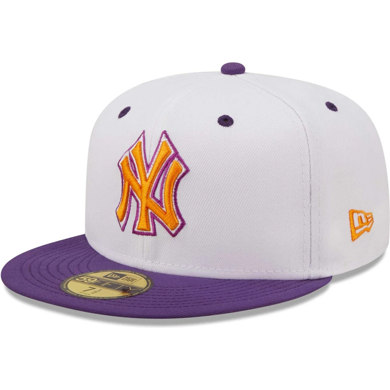 Men's New York Yankees New Era White/Purple 2000 World Series Grape Lolli 59FIFTY Fitted Hat - Image 3