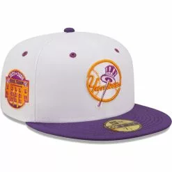 Men's New York Yankees New Era White/Purple Final Season At The Original Yankee Stadium Grape Lolli 59FIFTY Fitted Hat