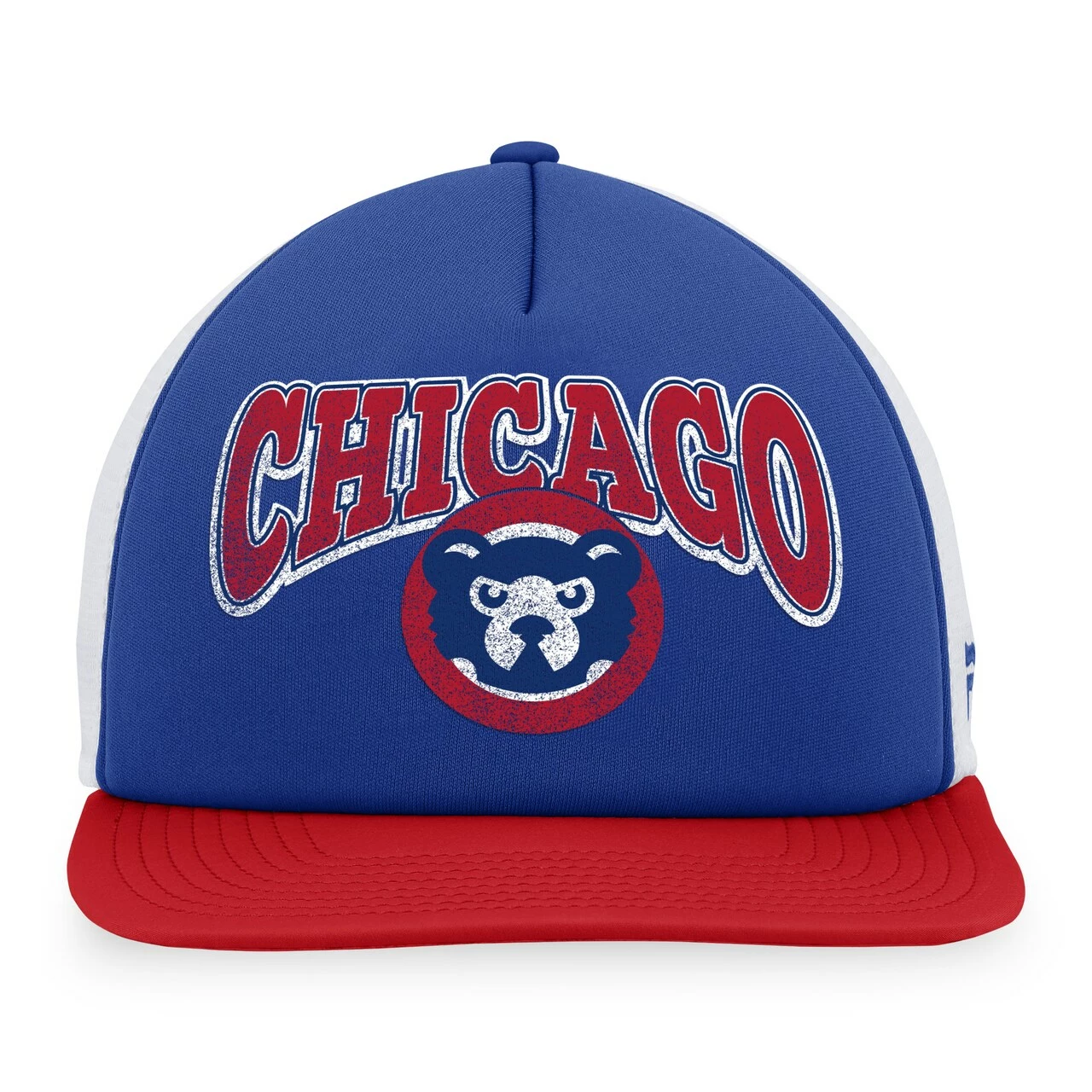 Men's Chicago Cubs Fanatics Branded Royal/Red Heritage Foam Front Trucker Snapback Hat - Image 2