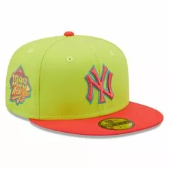 Men's New York Yankees New Era Green/Red Cyber Highlighter 59FIFTY Fitted Hat