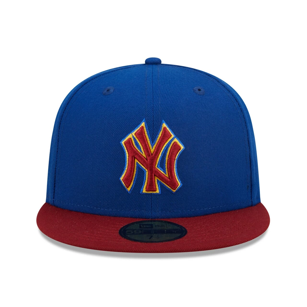 Men's New York Yankees New Era Royal/Red Logo Primary Jewel Gold Undervisor 59FIFTY Fitted Hat - Image 2