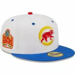 Men's Chicago Cubs New Era White/Royal 2016 World Series Cherry Lolli 59FIFTY Fitted Hat