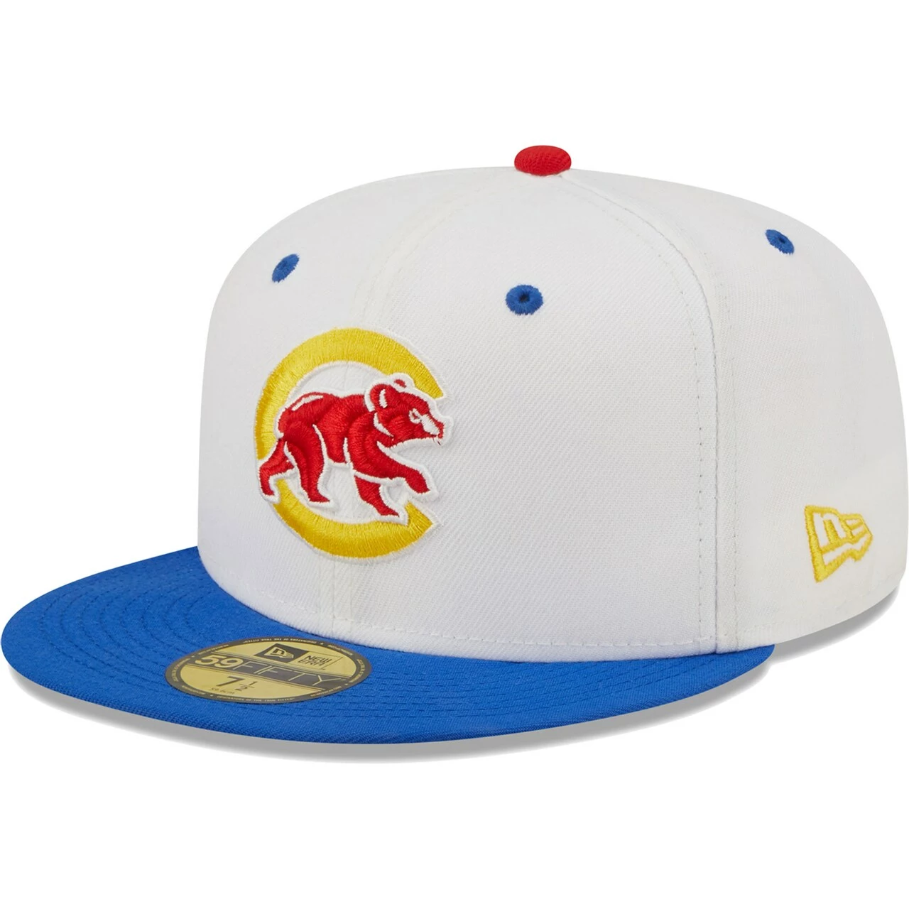 Men's Chicago Cubs New Era White/Royal 2016 World Series Cherry Lolli 59FIFTY Fitted Hat - Image 3