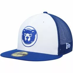Men's Chicago Cubs New Era White/Royal 2023 On-Field Batting Practice 59FIFTY Fitted Hat