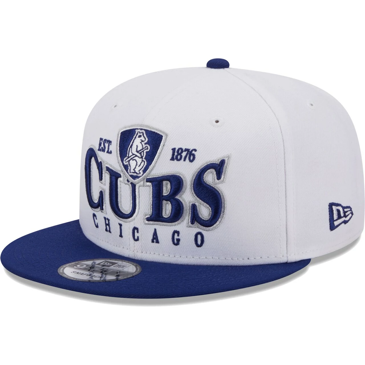 Men's Chicago Cubs New Era White/Royal Crest 9FIFTY Snapback Hat