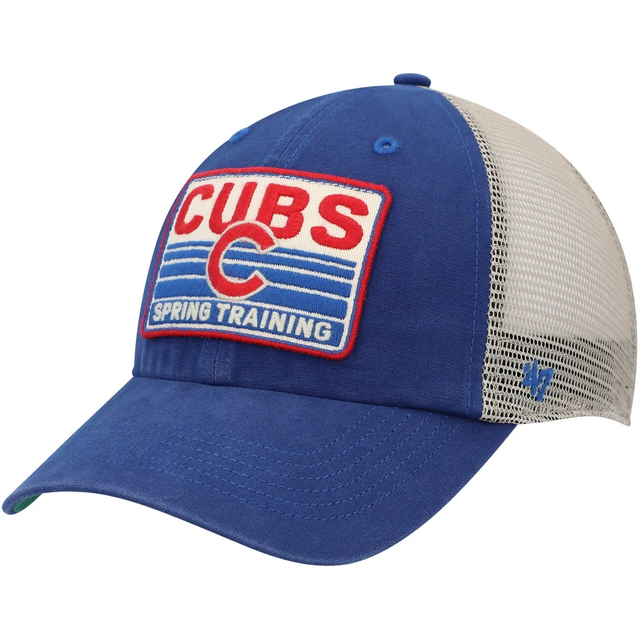 Men's Chicago Cubs '47 Royal/Tan Four Stroke Clean Up Trucker Snapback Hat
