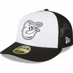 Men's Baltimore Orioles New Era Black/White 2023 On-Field Batting Practice Low Profile 59FIFTY Fitted Hat