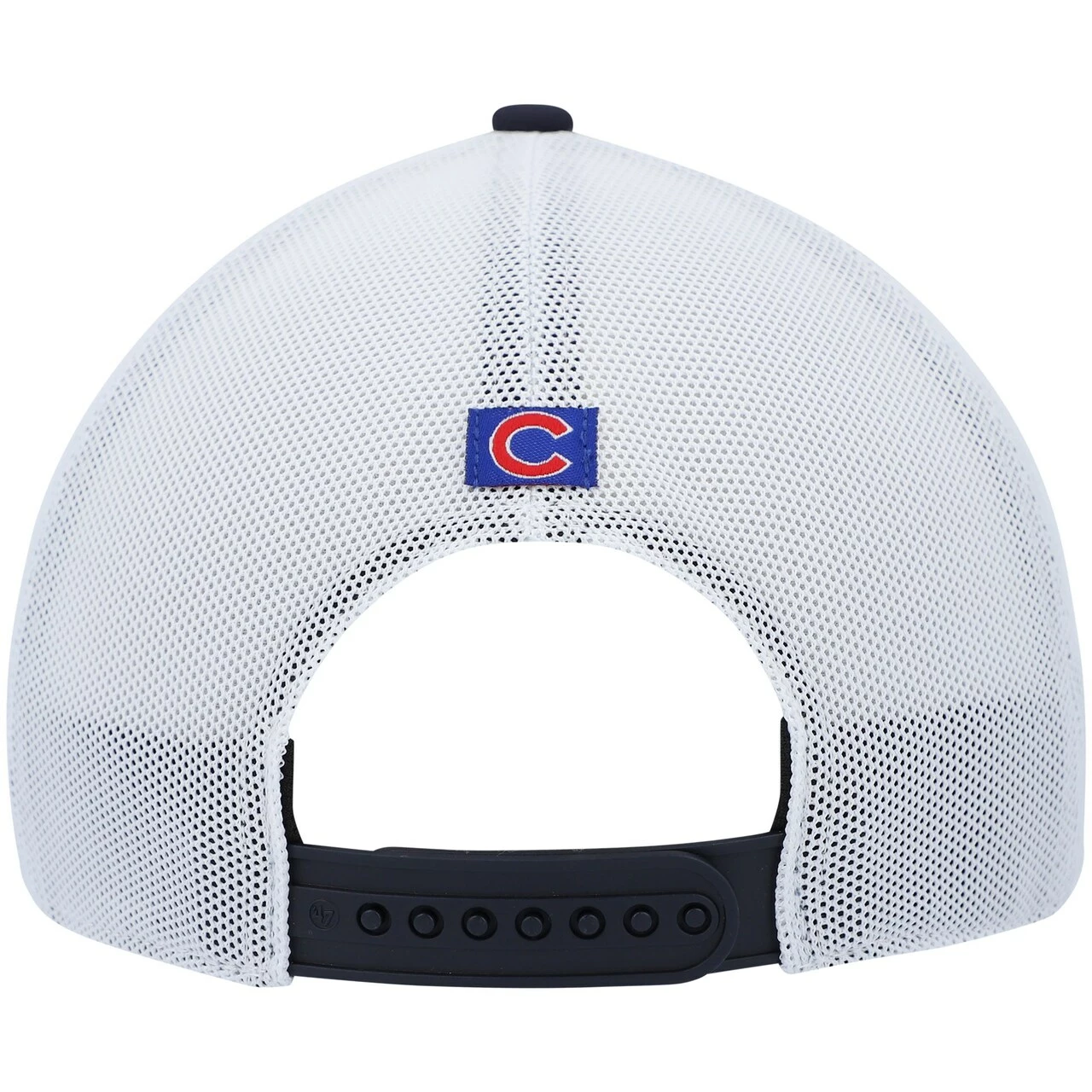 Men's Chicago Cubs '47 Navy/White Flag Fill Trucker Snapback Hat - Image 4