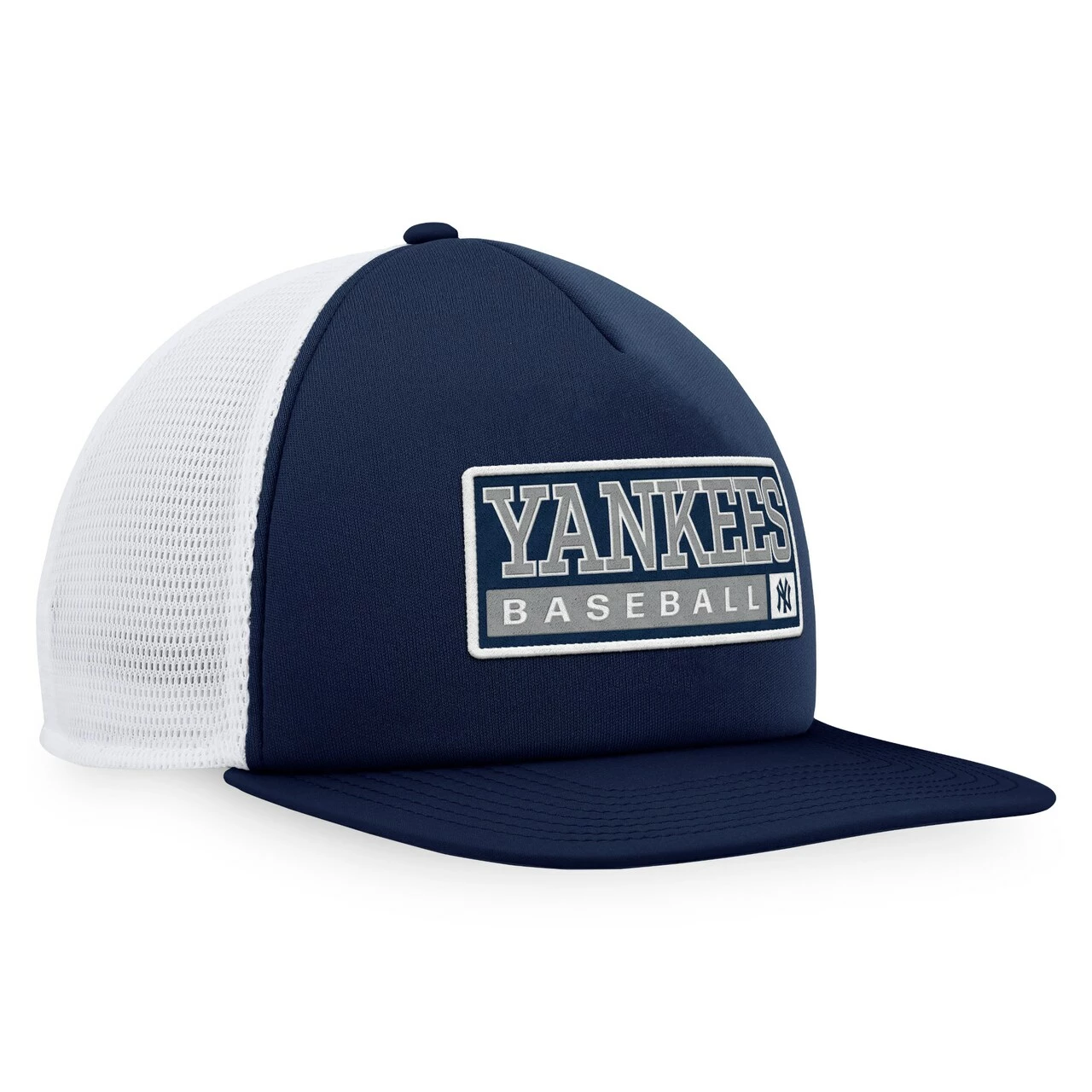 Men's New York Yankees Majestic Navy/White Foam Trucker Snapback Hat - Image 3