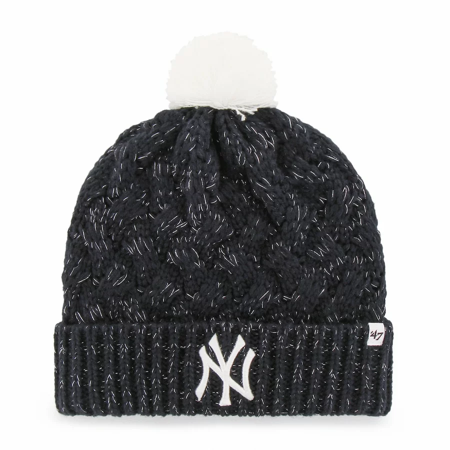 Women's New York Yankees '47 Navy Knit Cuffed Hat With Pom
