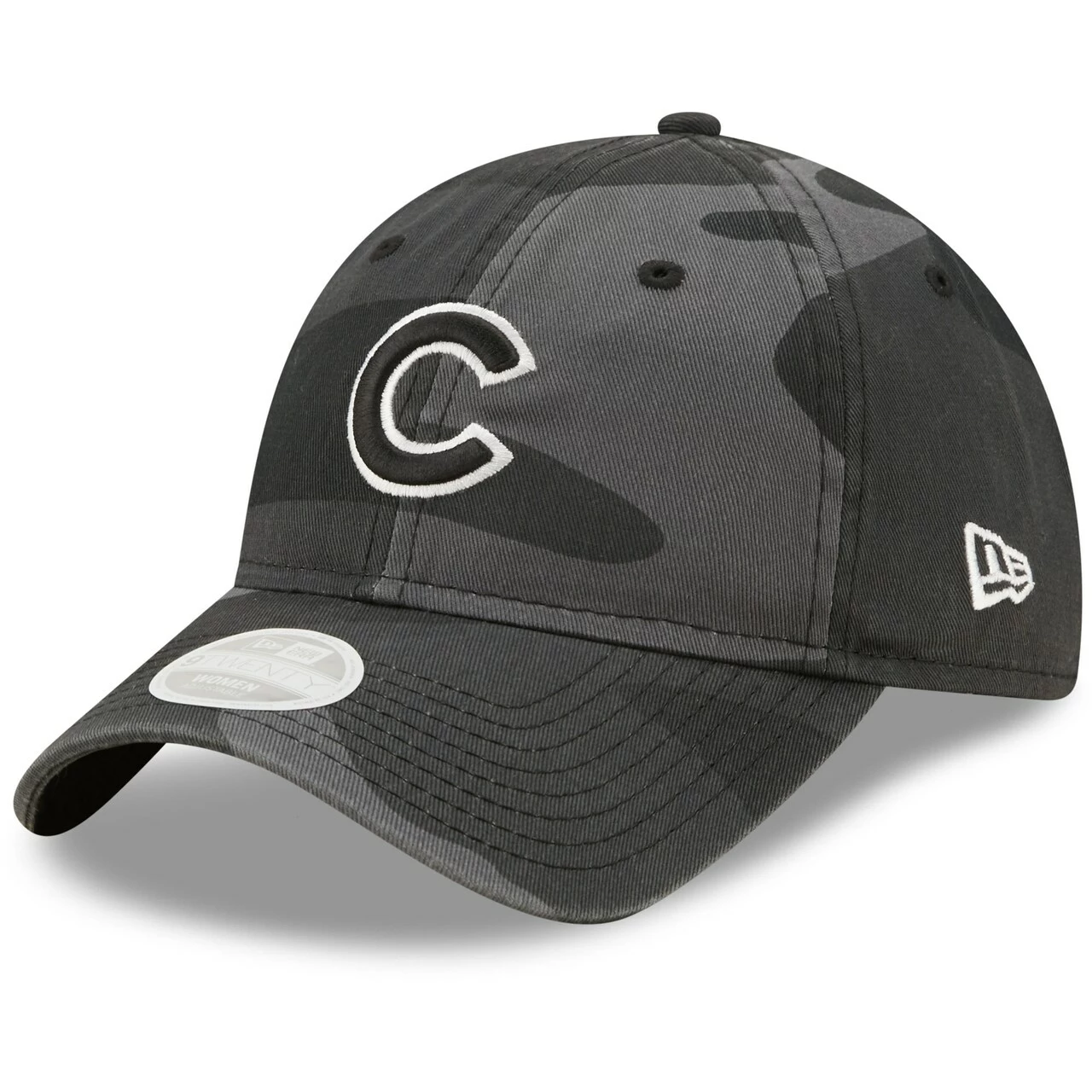 Women's Chicago Cubs New Era Graphite Midnight Camo Core Classic 9TWENTY Adjustable Hat