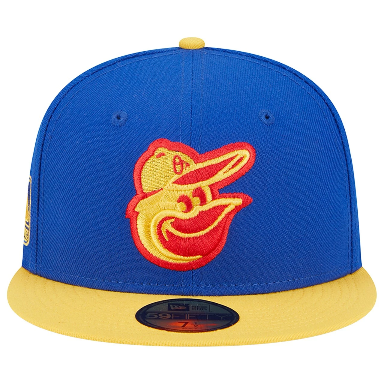 Men's Baltimore Orioles New Era Royal/Yellow Empire 59FIFTY Fitted Hat - Image 2