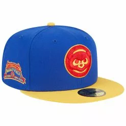 Men's Chicago Cubs New Era Royal/Yellow Empire 59FIFTY Fitted Hat